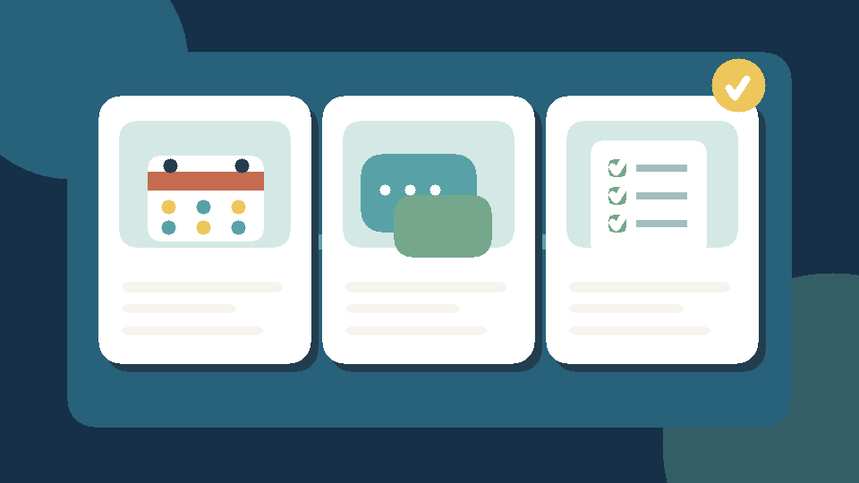Como Cobrar Cliente Freelancer que Não Pagou: Mensagens Prontas 2 Ilustração original de três etapas de cobrança: lembrete, negociação e registro